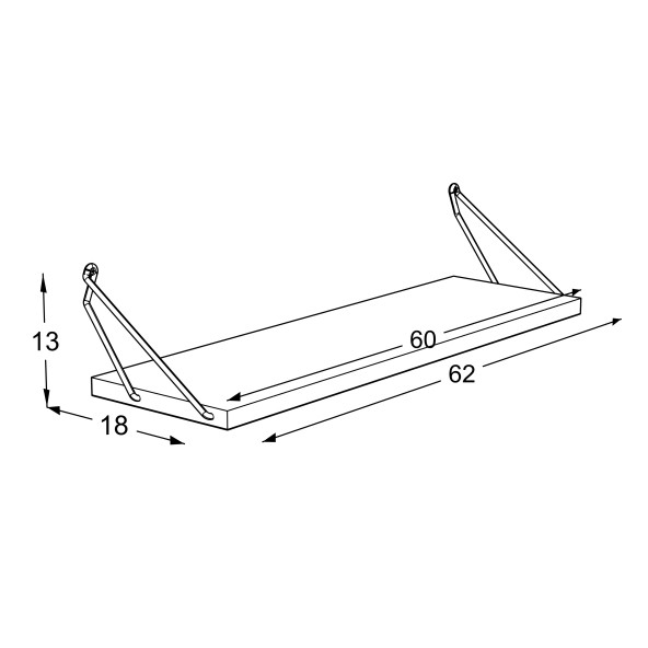 Homedora Alice Üçlü Modern Raf Ceviz-Krom - 5