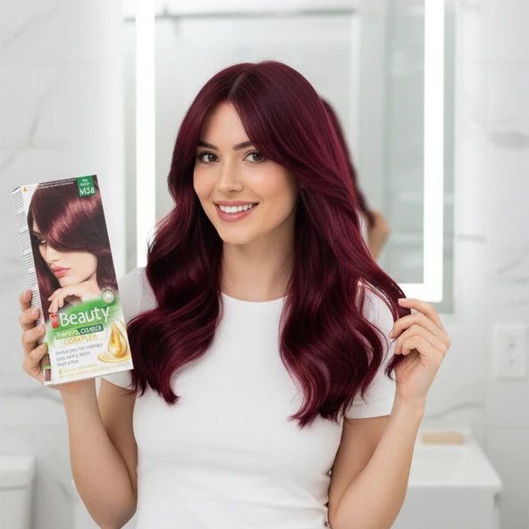 MM Beauty Saç Boyası M 26 (Kadife Kızıl) Set Boya 2 li Set Boya - Resim 3