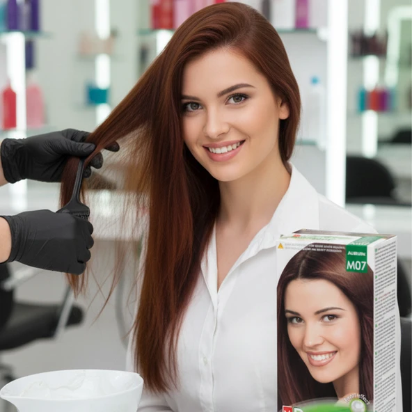 MM Beauty Saç Boyası M 07 ( Kestane ) Set Boya 2 li Set Boya - Resim 2