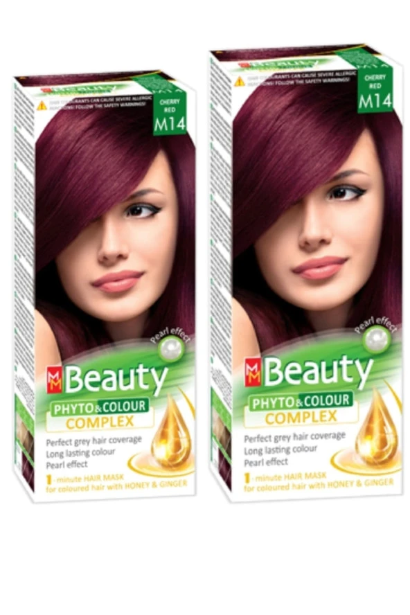 MM Beauty Saç Boyası M 14 (Vişne Kızıl) Set Boya 2 li Set Boya ürün görseli