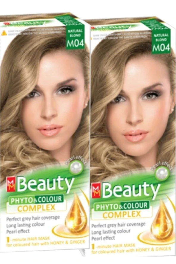 MM Beauty Saç Boyası ( Doğal Sarı KUmral ) M04 Set Boya 2'li Set