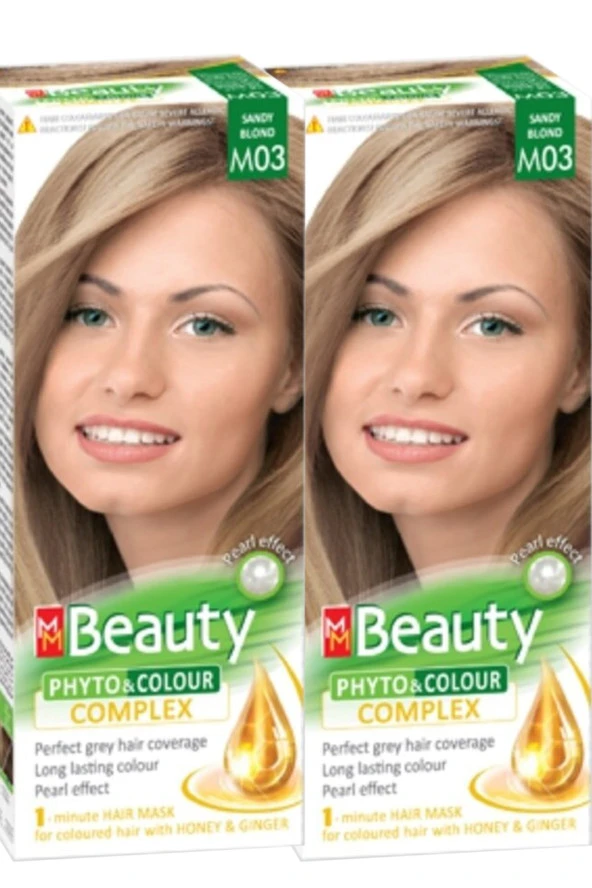 MM Beauty Saç Boyası ( Kumral Sarı ) M 03 Set Boya 2 li Set