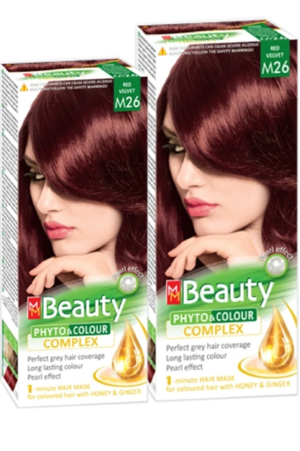 MM Beauty Saç Boyası M 26 (Kadife Kızıl) Set Boya 2 li Set Boya - 2