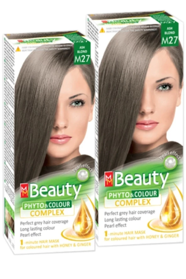 MM Beauty Saç Boyası M 27 (Küllü Kumral) Set Boya 2 li Set Boya