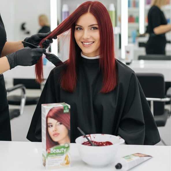 MM Beauty Saç Boyası M 12 ( Ateş Kızılı ) Set Boya 2 li Set Boya - Resim 2