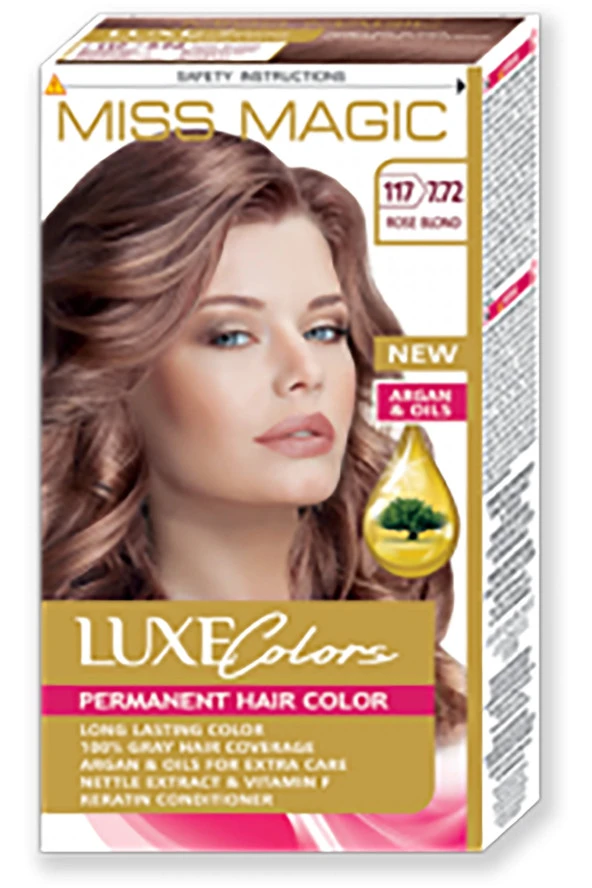 Mıss Magic Saç Boyası (set Boya) Pembe Sarı 7,72 (117 Rose Blond)