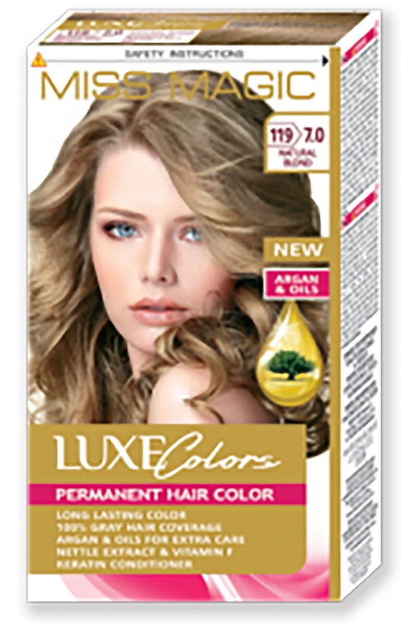 Mıss Magic Saç Boyası (set Boya) Sarı 7,0 (119 Natural Blond) - 1