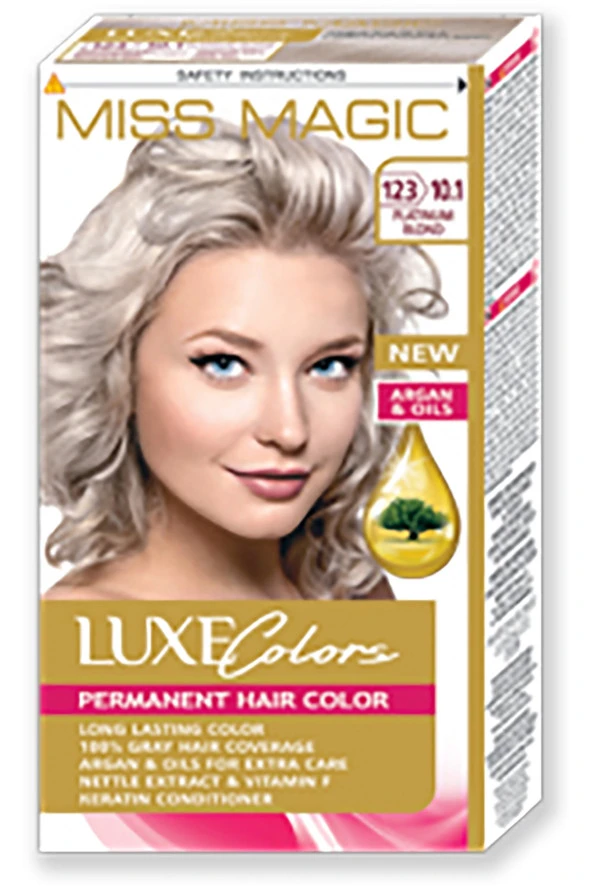 Mıss Magic Saç Boyası (set Boya) Platin Sarı 10,1 (123 Platınum Blond) - 1