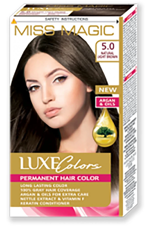 Mıss Magic Saç Boyası (set Boya) Açık Kahverengi 5,0 (natural Lıght Brown) ürün görseli