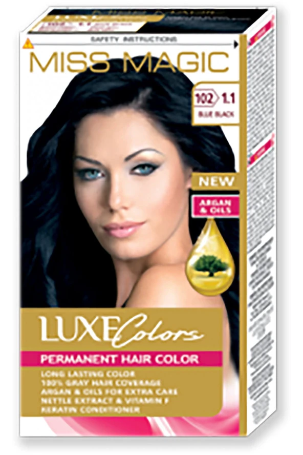 Mıss Magic Saç Boyası (set Boya) Mavi Siyah 1,1 (102 Blue Black) ürün görseli