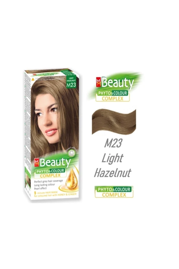MM Beauty Saç Boyası M 23 (Açık Fındık Kabuğu) Set Boya - Resim 2