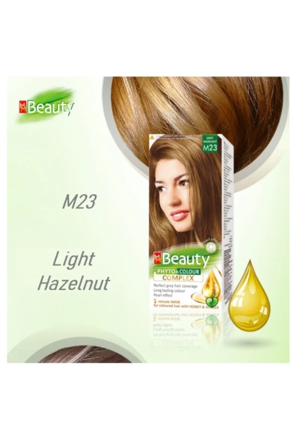MM Beauty Saç Boyası M 23 (Açık Fındık Kabuğu) Set Boya - Resim 3