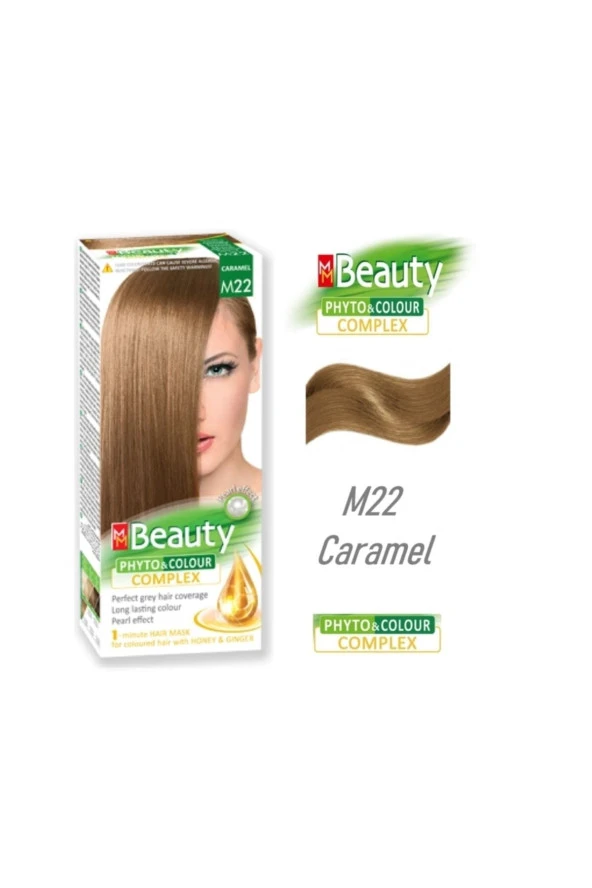 MM Beauty Saç Boyası M 22 (Açık Kumral Karamel) Set Boya