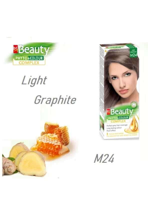 MM Beauty Saç Boyası M 24 (Küllü Kumral) Set Boya - Resim 2