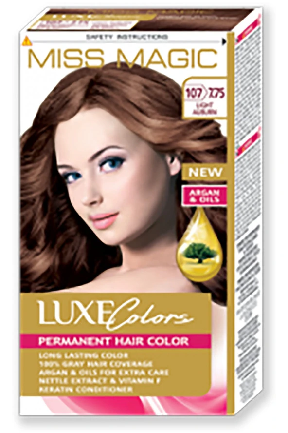 Mıss Magic Saç Boyası (set Boya) Açık Kestane 7,75 (107 Lıght Auburn) ürün görseli