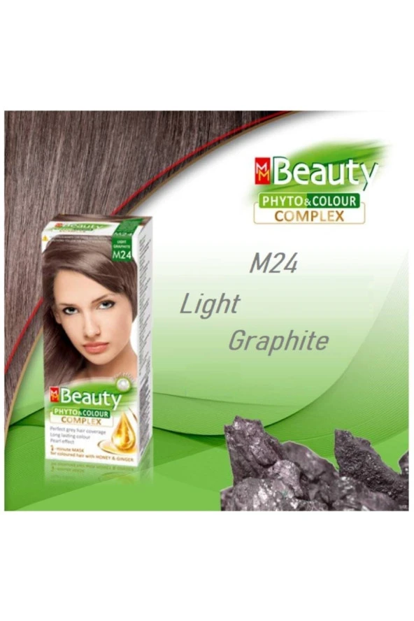 MM Beauty Saç Boyası M 24 (Küllü Kumral) Set Boya - Resim 3