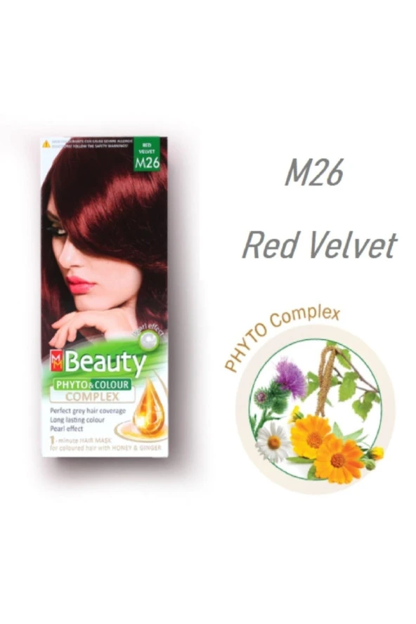 MM Beauty Saç Boyası M 26 (Kadife Kızıl) Set Boya - 4