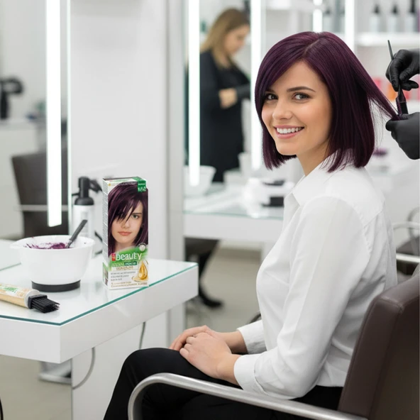 MM Beauty Saç Boyası M 15 (Kızıl Kestane) Set Boya - Resim 3