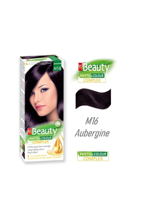 MM Beauty Saç Boyası M 16 (Patlıcan) Set Boya