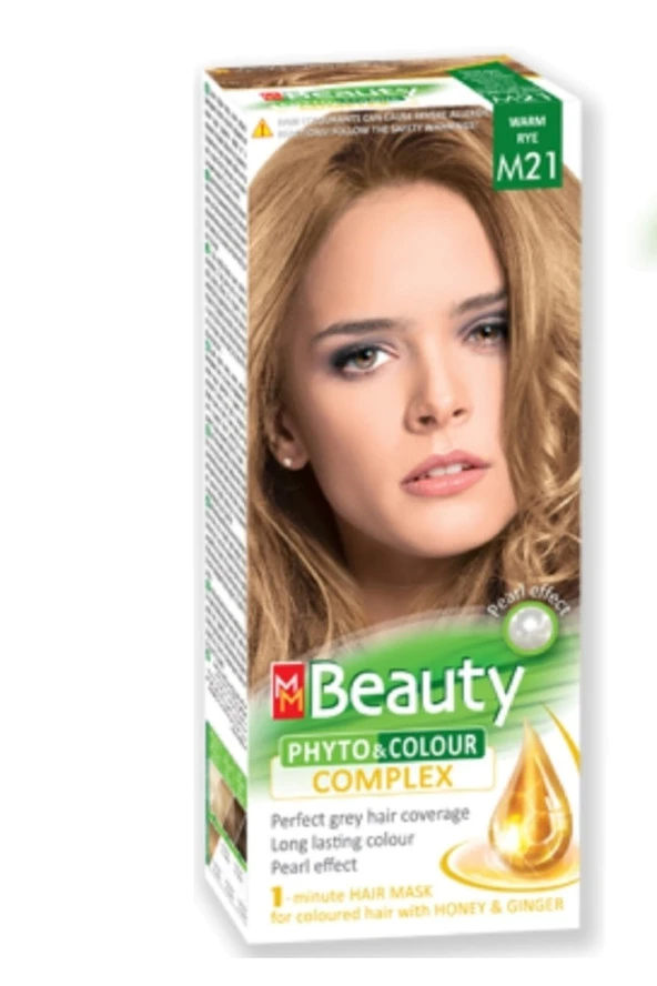 MM Beauty Saç Boyası M 21 (Doğal Küllü Platin) Set Boya - 2