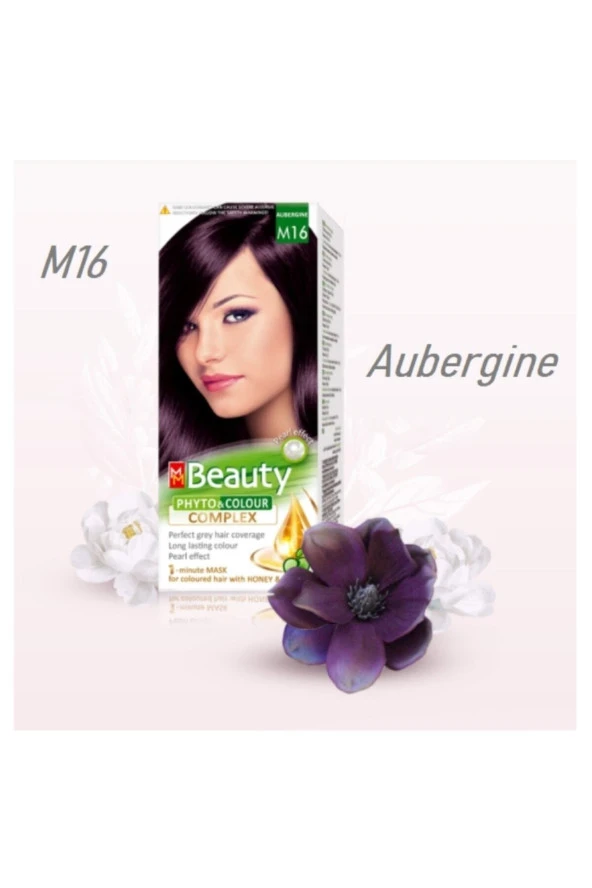 MM Beauty Saç Boyası M 16 (Patlıcan) Set Boya - 3