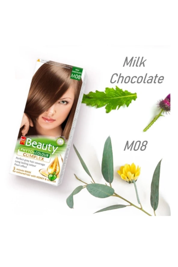 MM Beauty Saç Boyası M 08 (Sütlü Kahve) Set Boya - 2