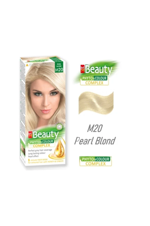 MM Beauty Saç Boyası M 20 (Küllü Sarı) Set Boya - Resim 2