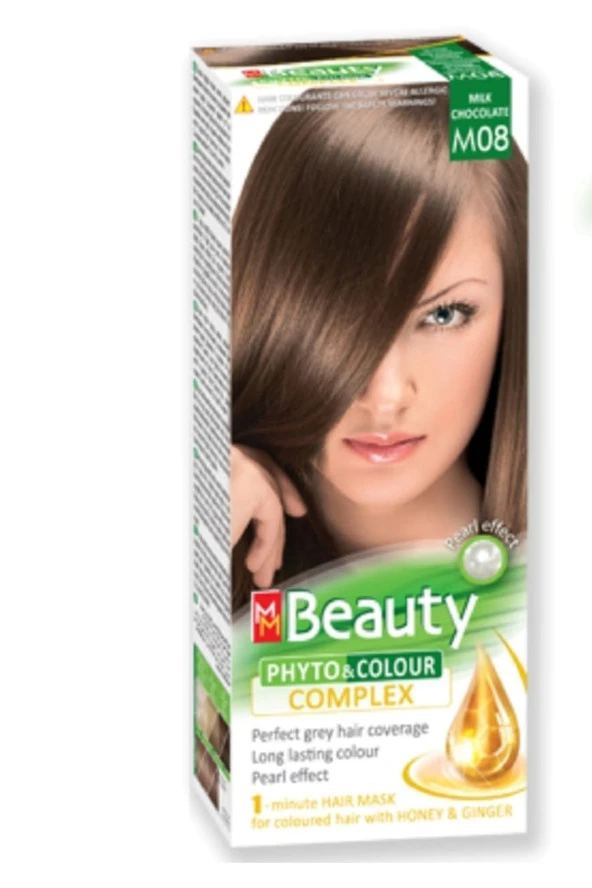 MM Beauty Saç Boyası M 08 (Sütlü Kahve) Set Boya - 3