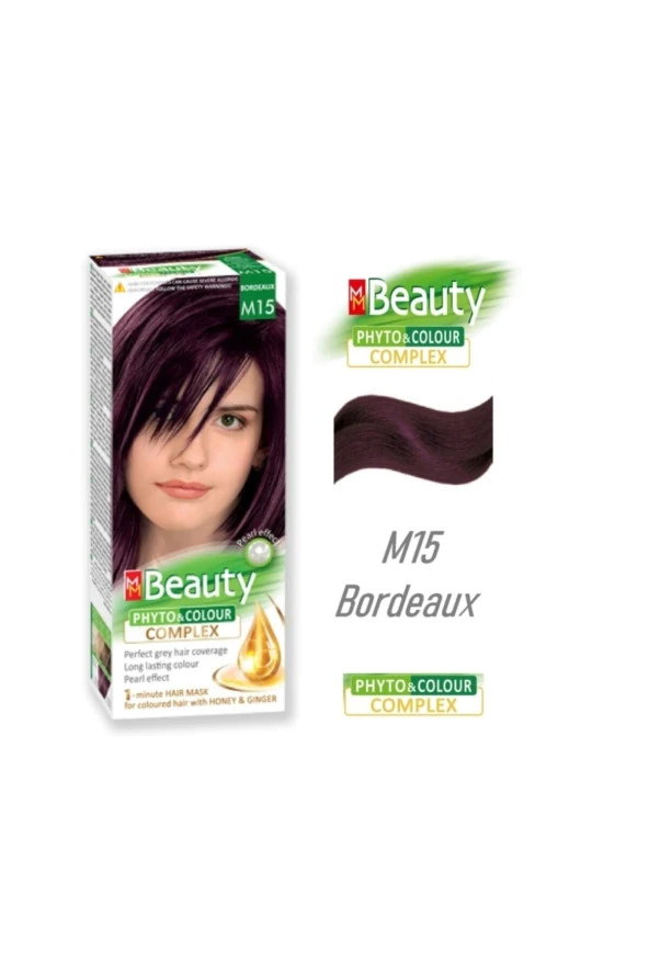 MM Beauty Saç Boyası M 15 (Kızıl Kestane) Set Boya - Resim 2