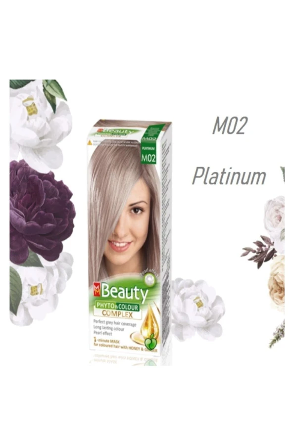 MM Beauty Saç Boyası M02 (Platin) Set Boya - 3