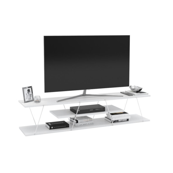 Homedora Tessa Modern Tv Ünitesi Beyaz-Krom - 4