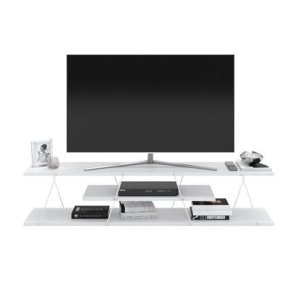 Homedora Tessa Modern Tv Ünitesi Beyaz-Krom - 5