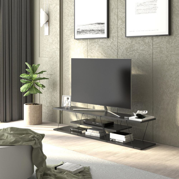Homedora Tessa Modern Tv Ünitesi Antrasit-Siyah - 2