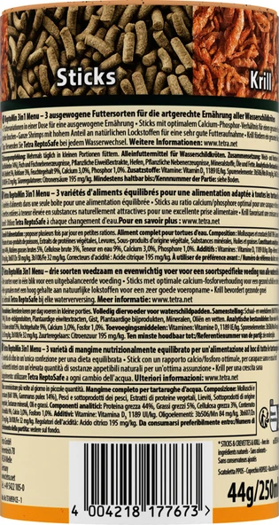 Tetra Reptomin Menu  Kaplumbağa Yemi 250 Ml. 44 Gr. - 2