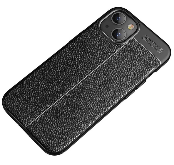 Vendas iPhone 13 Mini Deri Desenli Çift Katmanlı Premium Kılıf - 7