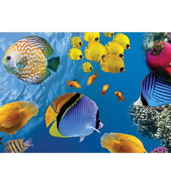 Hayal Sepeti Puzzle BALIKLAR modeli 100 Parça 24X34Cm - 2