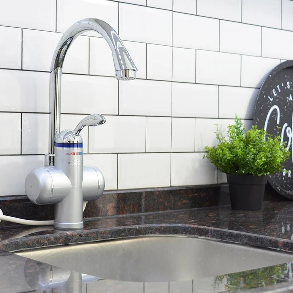 Elektrikli Sıcak Musluk Ani Su Isıtıcı Termal Şofben Musluk ASG-1S - 4