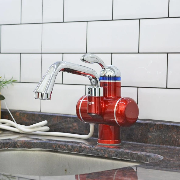 Elektrikli Sıcak Musluk Ani Su Isıtıcı Termal Şofben Musluk ASG-2K - 2