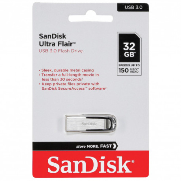 SanDisk Ultra Flair 16GB USB 3.0 Metal USB Bellek SDCZ73-016G-G46