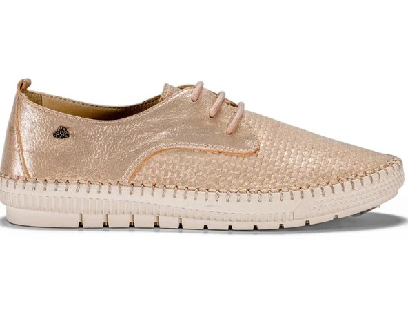 Venüs Kadın 360704y hakiki deri altın Saraçlı yeni sezon ayakkabı - 3