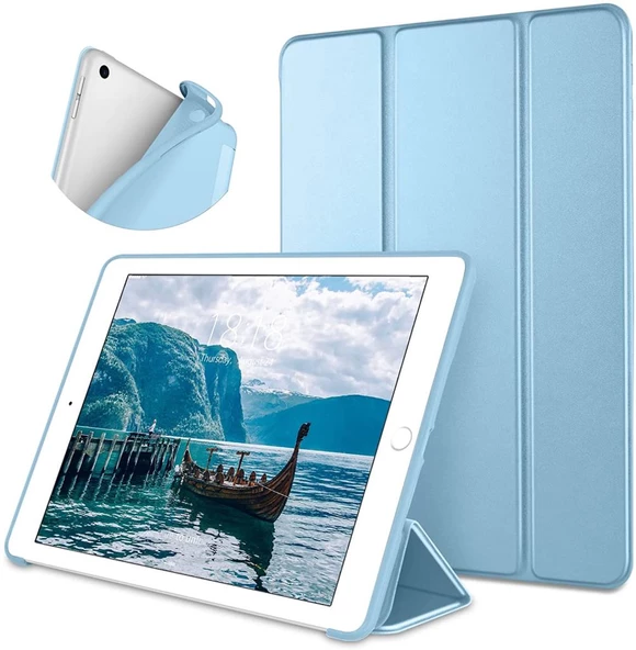 Apple iPad 5. Nesil 9.7" Kılıf Arkası Silikon Smart Case A1822 A1823 - 3