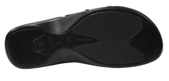 Ceyo 6500 Minelli Siyah Ortapedik Bayan Terlik & Sandalet - 5