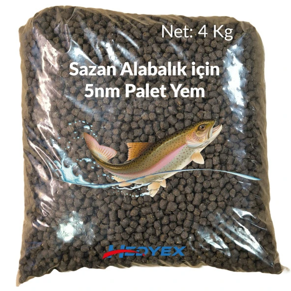 Hedyex 5nm Palet Yem 4Kg Sazan Alabalık için Palet Yem