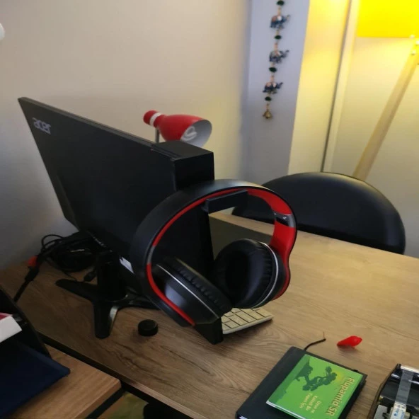 Monitor Takılan Oyuncu Kulaklık Standı Gamer Headset Stand Kulaklık Tutucu Askısı - 2