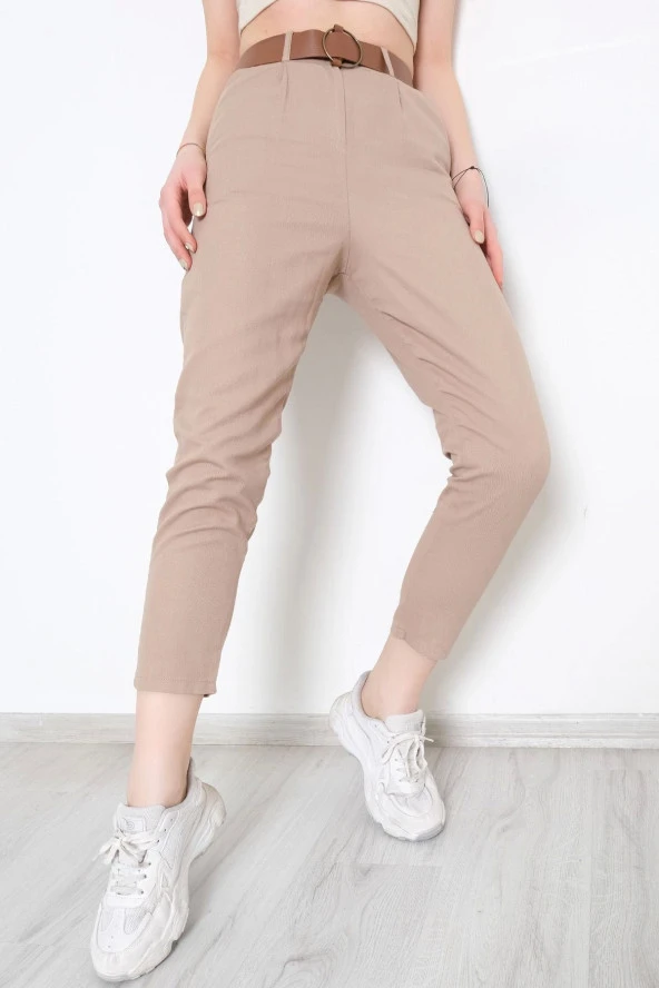 Kemerli Gabardin Pantolon Açıkvizon - 1