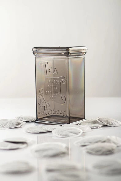 Akrilik Füme Şeker Kahve Çay Kavanozu 500 Ml (Vakum Kapak ) - 4