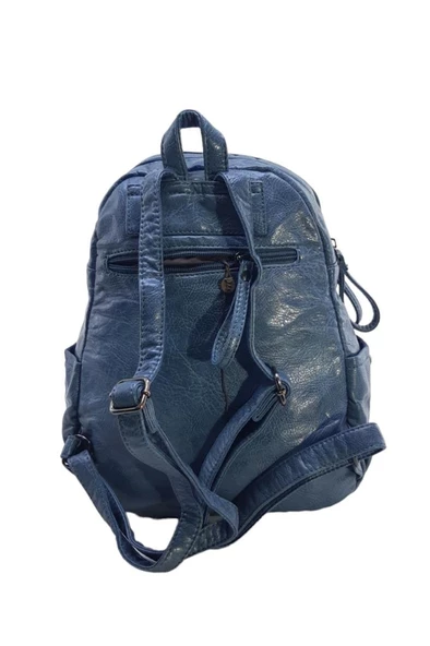 Y.S.Deri Mini Boy Kadın Sırt Çantası Vegan Deri Bayan Çantası 27*20 Cm Yumuşak Yıkama Suni Deri - Resim 11