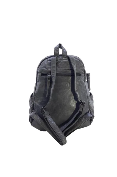 Y.S.Deri Mini Boy Kadın Sırt Çantası Vegan Deri Bayan Çantası 27*20 Cm Yumuşak Yıkama Suni Deri - Resim 4