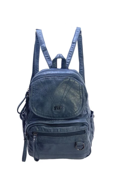 Y.S.Deri Mini Boy Kadın Sırt Çantası Vegan Deri Bayan Çantası 27*20 Cm Yumuşak Yıkama Suni Deri - Resim 12