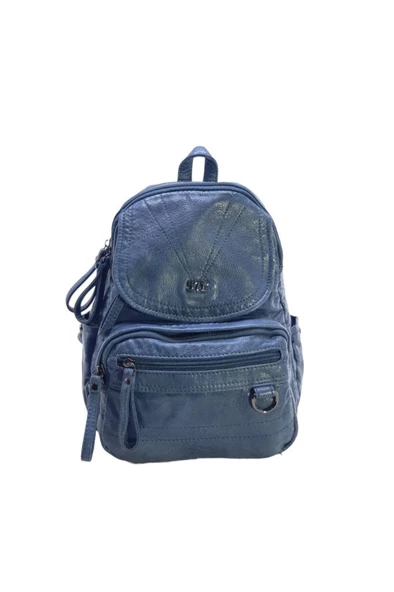 Y.S.Deri Mini Boy Kadın Sırt Çantası Vegan Deri Bayan Çantası 27*20 Cm Yumuşak Yıkama Suni Deri - Resim 8